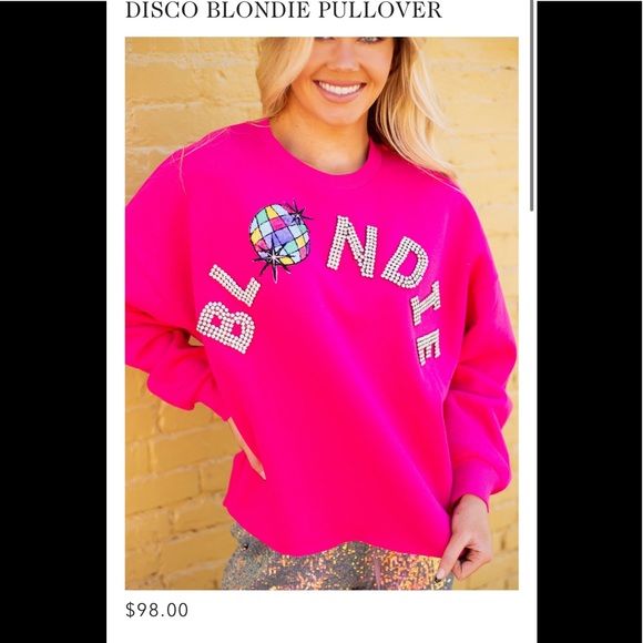 Judith March Sweaters - Judith March BLONDE pink sweatshirt- S